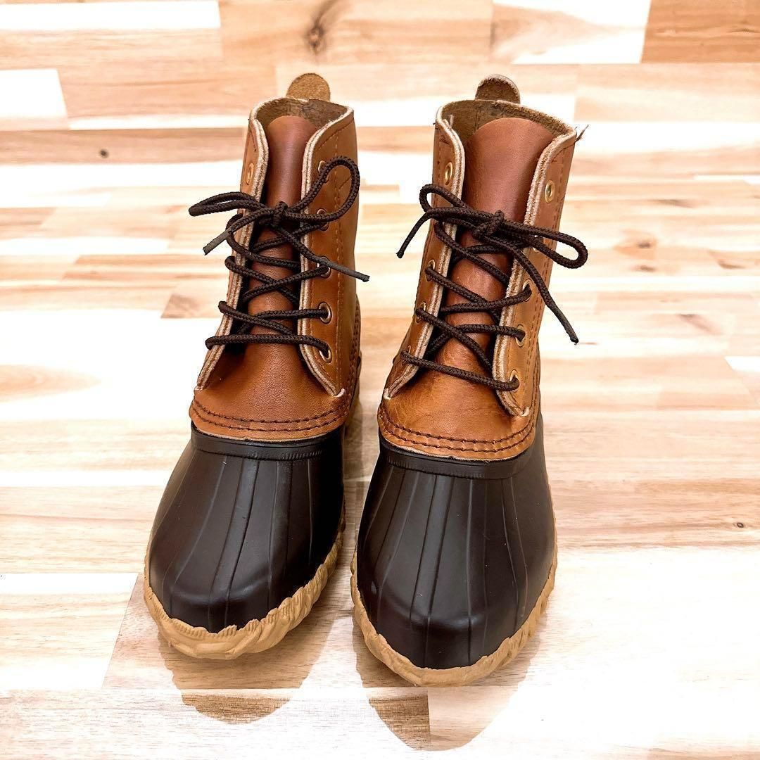 ソレル ビンテージ レザー ハンティング ビーンブーツ 22.0 茶ブラウン