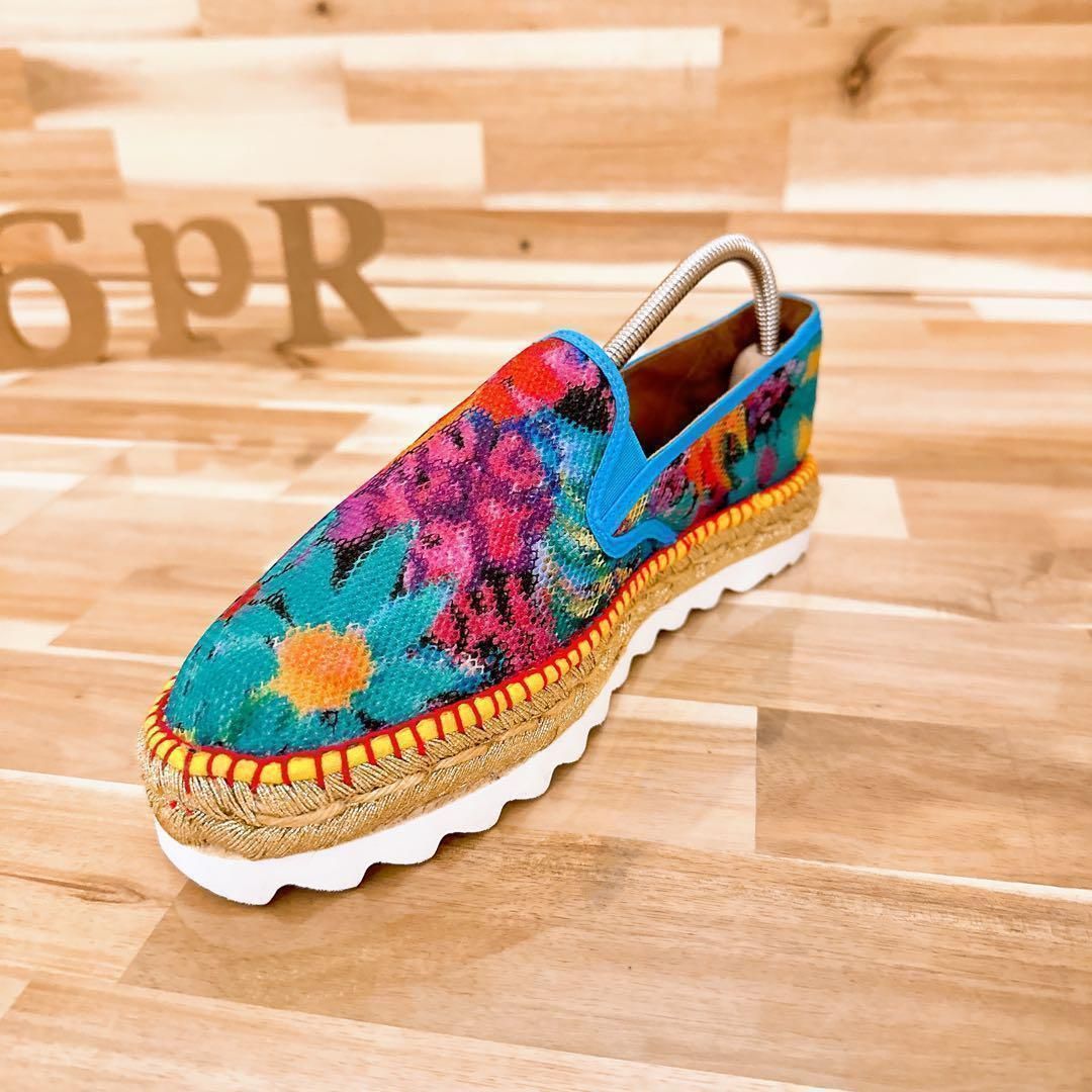 ツモリチサト×ガイモ コラボ カラフル フラワー メッシュ エスパドリーユ