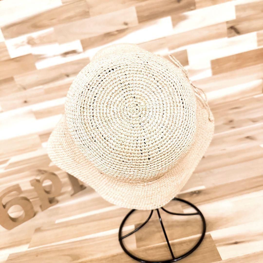 未使用 ヘレンカミンスキー ストローハット PLATH ラフィア ベージュ Helen Kaminski(ヘレンカミンスキー) / ストローハット/ラフィア