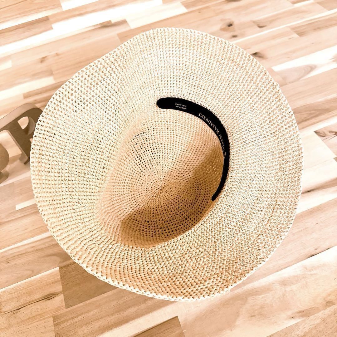  ヘレンカミンスキー ラフィア ストロー ハット スリランカ製 ベージュ 麦わら帽子 帽子