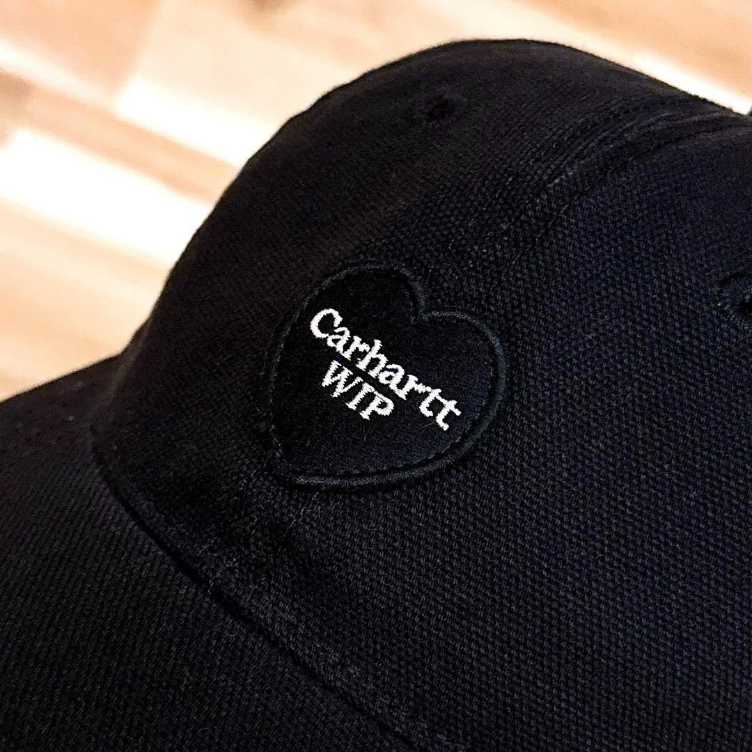  カーハート ハート WIP パッチ キャップ ユニセックス 黒×白 ベースボールキャップ キャップ