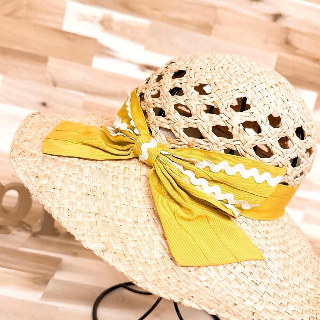 メッシュ ストローハット