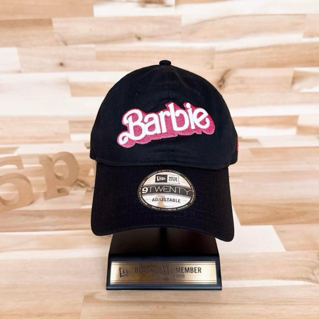ニューエラ×バービー コラボ キャップ 黒×ピンク