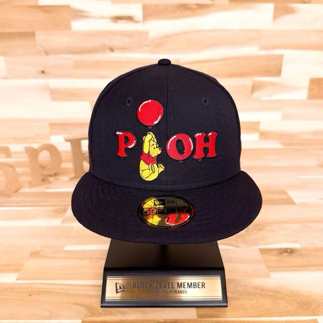 稀少/廃番【ニューエラ×ディズニー】限定コラボ プーさん キャップ紺