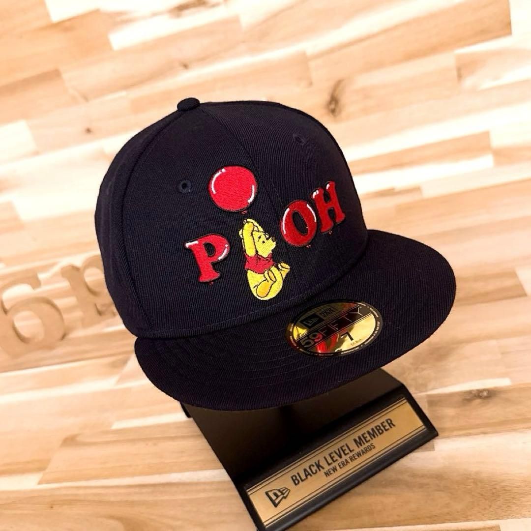  ニューエラ×ディズニー コラボ プーさん キャップ紺ネイビー×赤 ベースボールキャップ キャップ