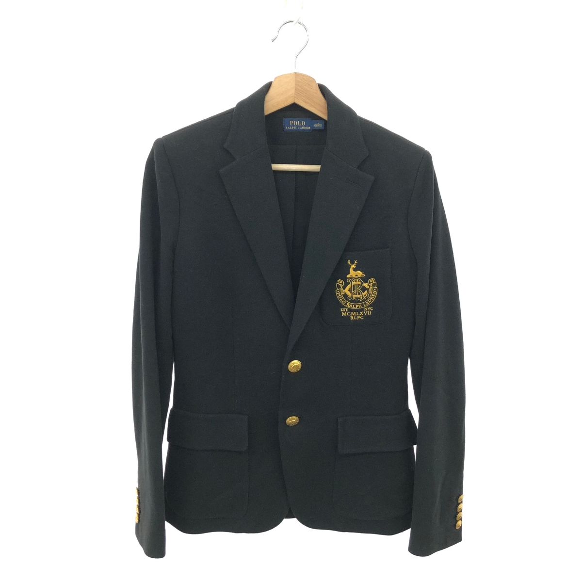 Polo Ralph Lauren 黒ブレザー サイズ6 POLO RALPH LAUREN ポロラルフローレン スクールジャケット サイズ:6