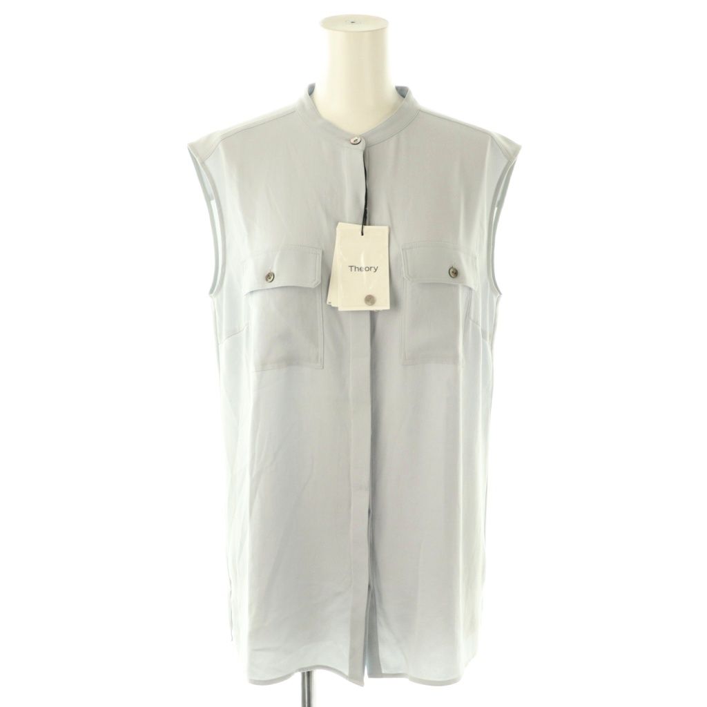 セオリー Theory POWDER CREPE SL MLT SHIRT シャツ ノースリーブ S