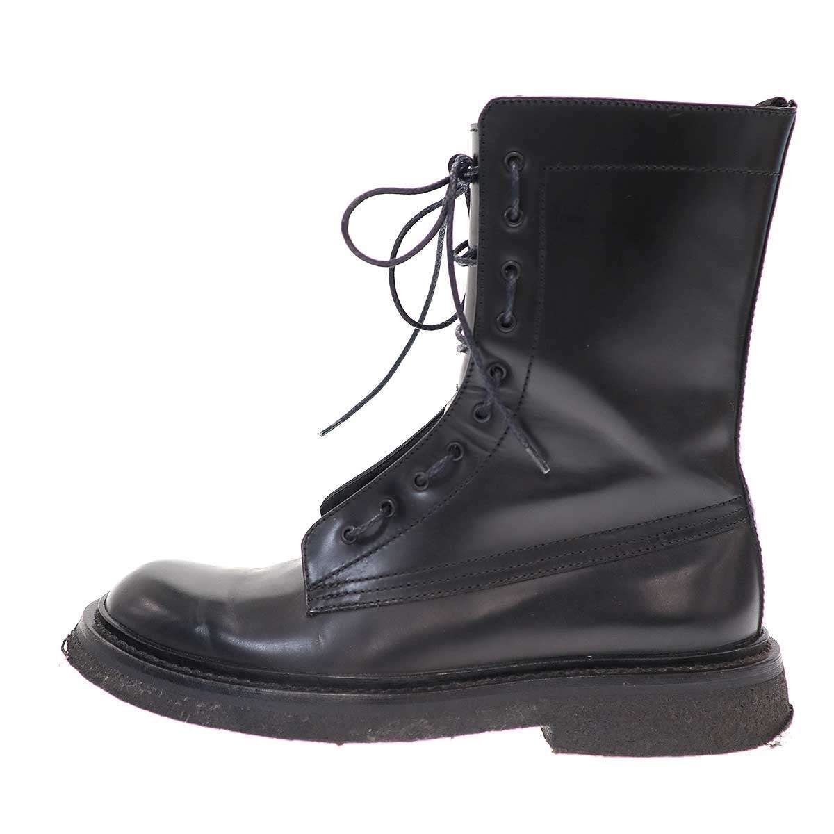 ディオールオム 07AW　名作　コンバットブーツ　エディ期　40　カーフ 黒 Dior HOMME ディオールオム 2007AW コンバットレザーブーツ ブラック