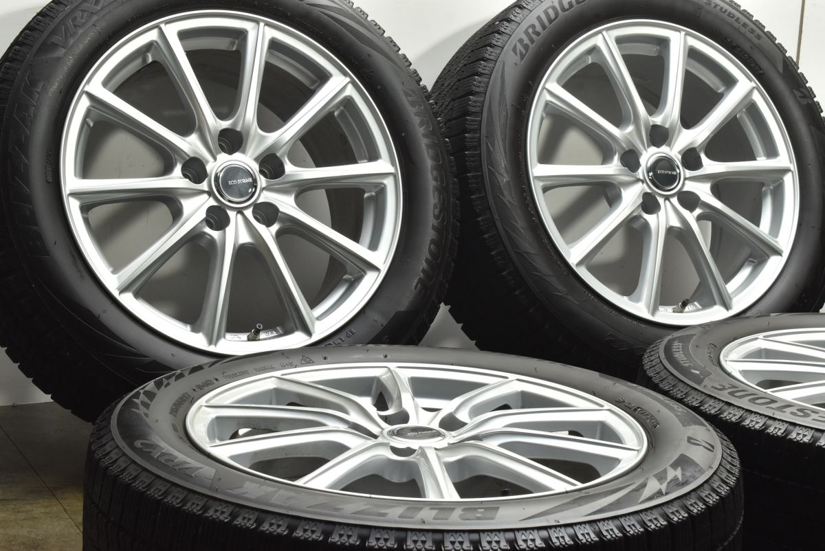 トヨタ 設計 エコフォルム 17 in 7 5 J 40 PCD 114 3 ブリヂストン ブリザック VRX 2 215 55 R クラウン カムリ マークX エスティマ