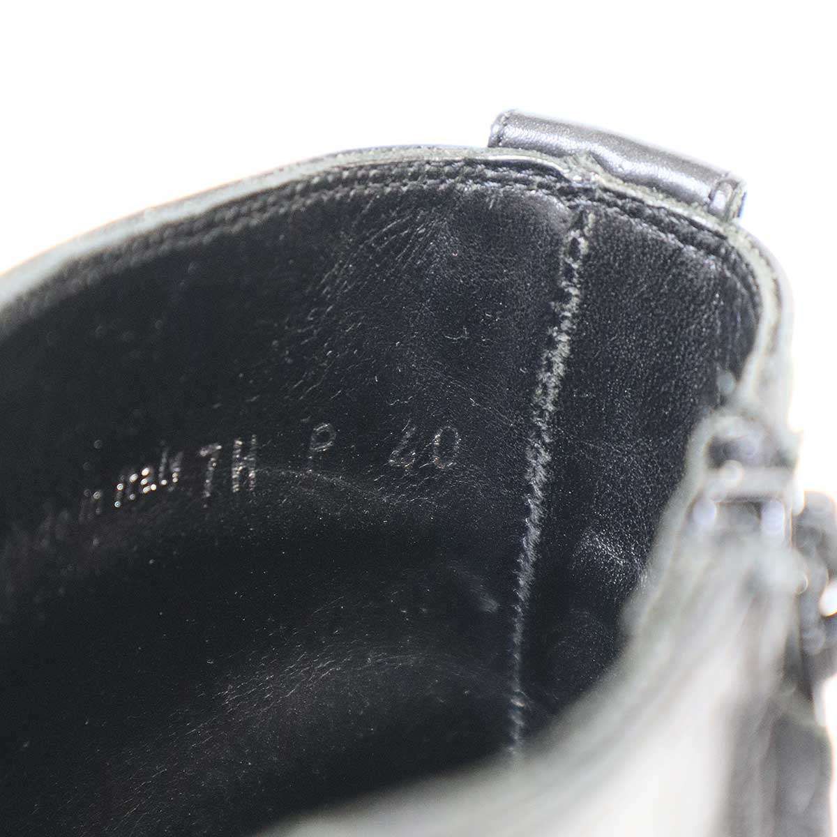 Dior HOMME ディオールオム 2007AW サイドジップレザーヒールブーツ