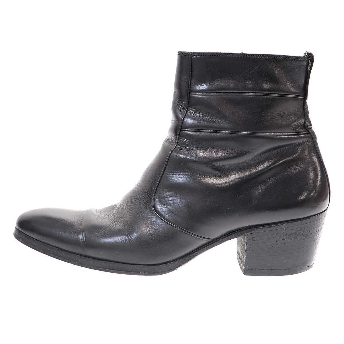 Dior HOMME ディオールオム 2007AW サイドジップレザーヒールブーツ