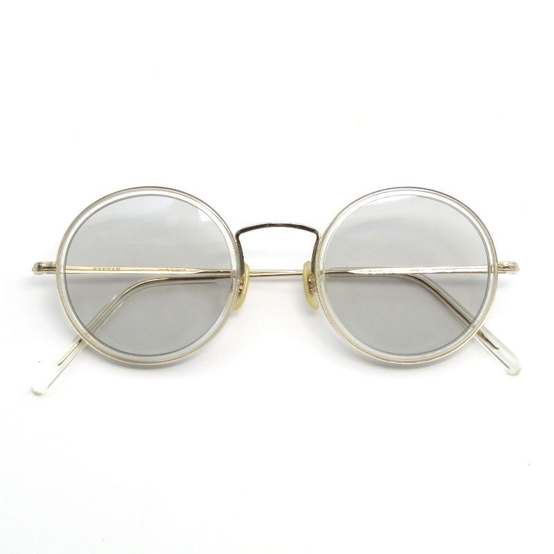 美品 EYEVAN アイヴァン サングラス E-0512 46 日本製 ラウンド ワッパ