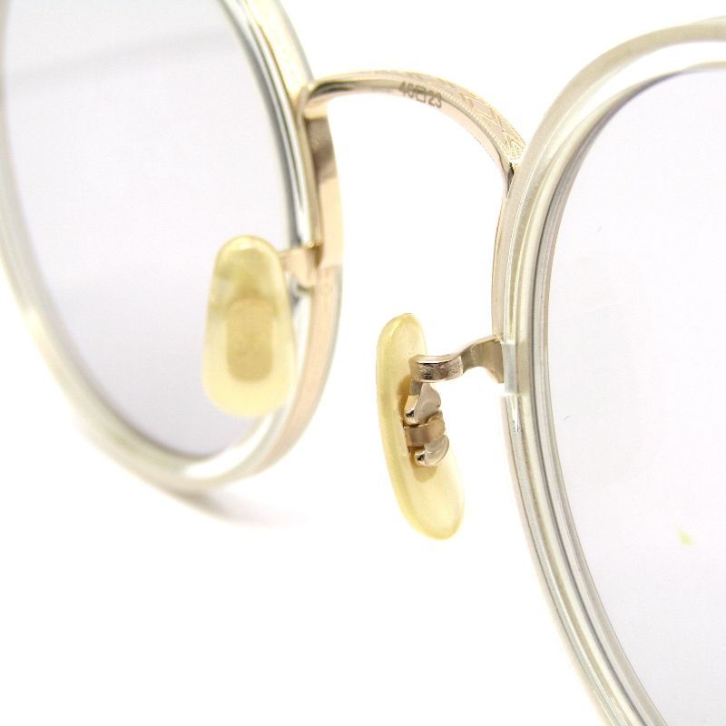美品 EYEVAN アイヴァン サングラス E-0512 46 日本製 ラウンド ワッパ