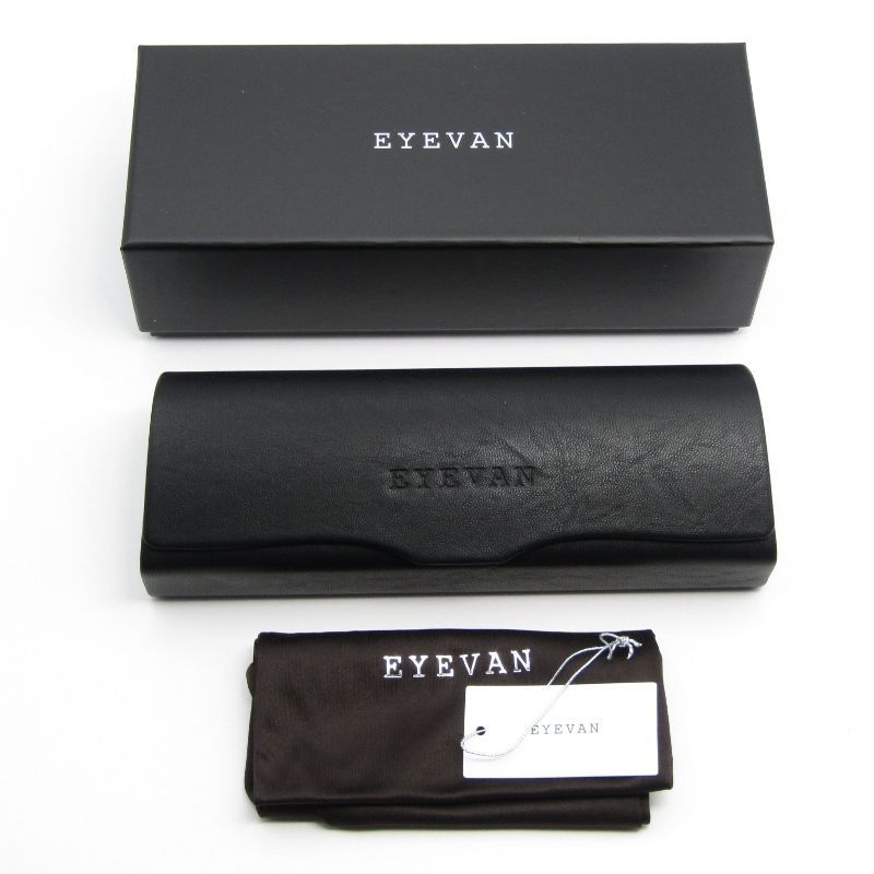 美品 EYEVAN アイヴァン サングラス E-0512 46 日本製 ラウンド ワッパ
