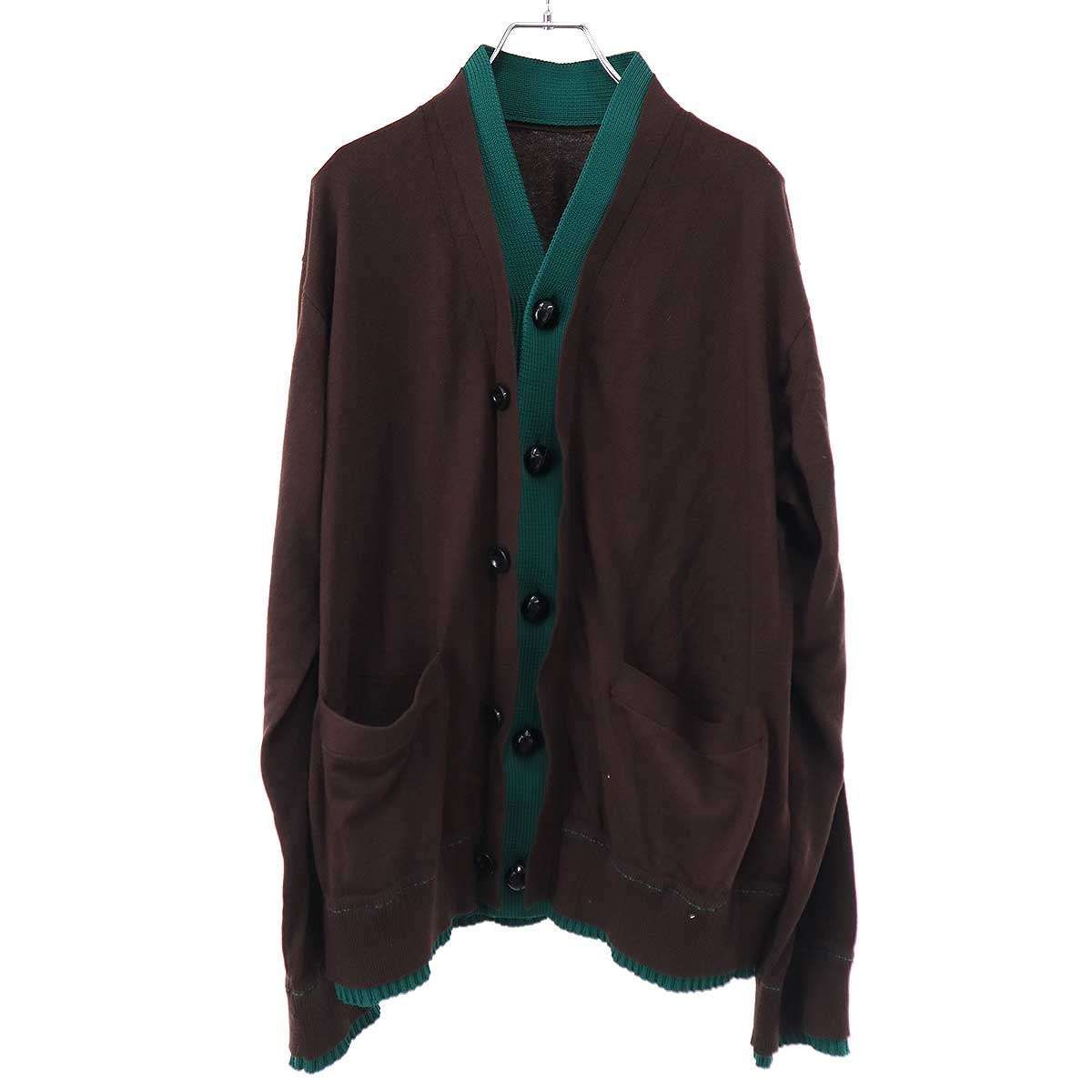 sacai サカイ 25SS Cotton Cashmere Knit Cardigan コットンカシミヤ