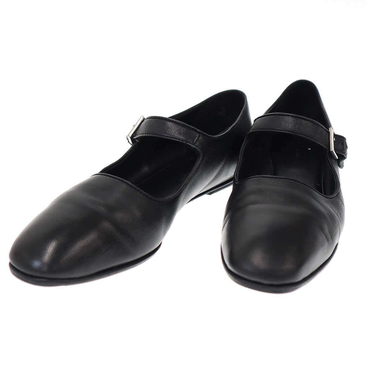 THE ROW ザ ロウ Ava レザーフラットシューズ ブラック 39 - メルカリ