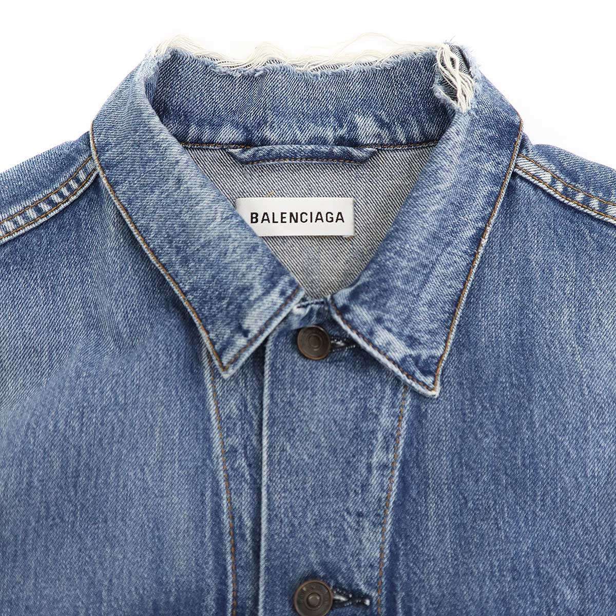 BALENCIAGA バレンシアガ バックロゴプリント オーバーサイズダメージ 