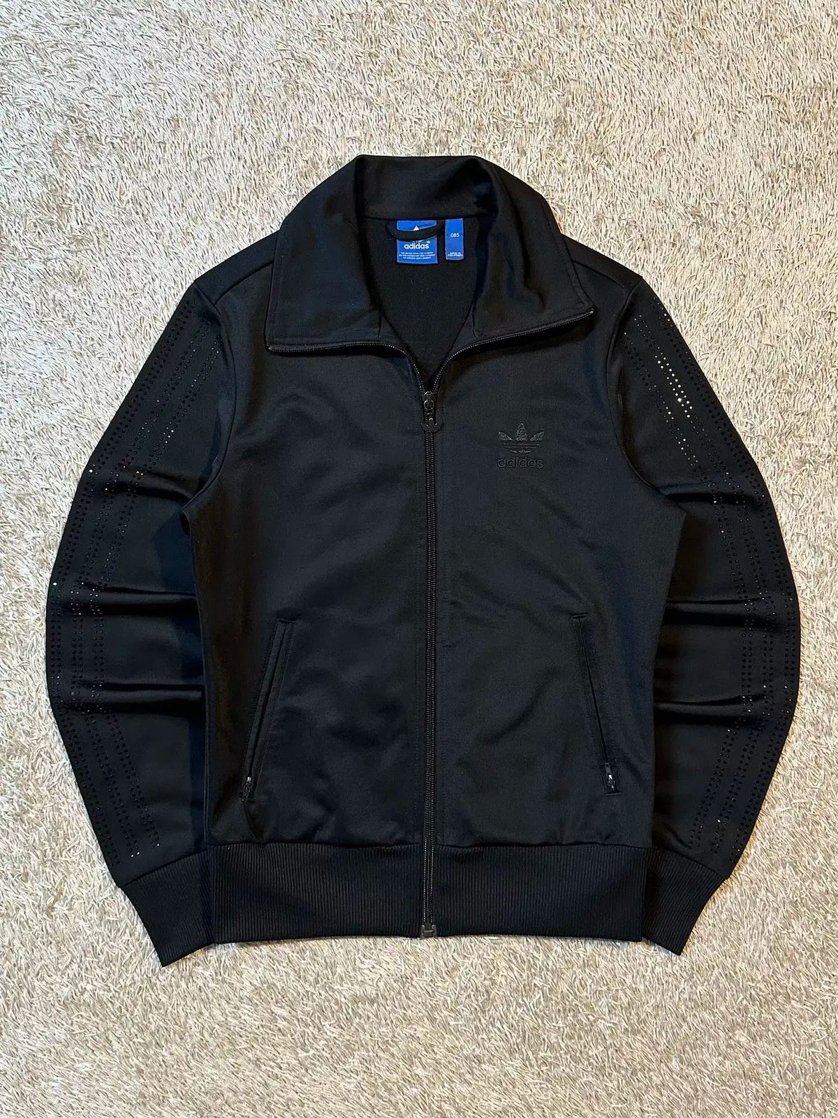 ウィメンズ XS アディダス ファイヤーバード グリッター キュービック ジャージ ブラック