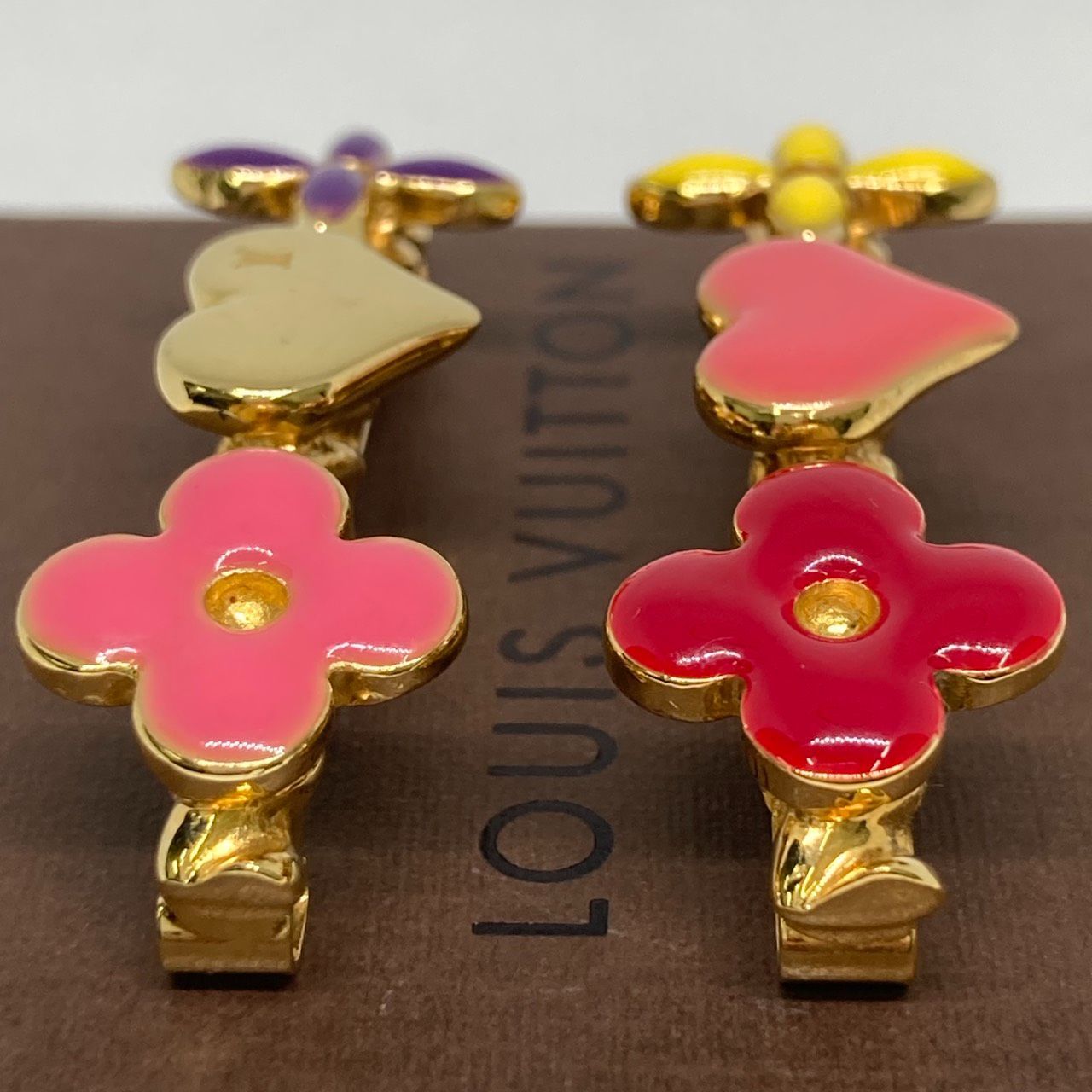 LOUIS VUITTON】ルイヴィトン スウィートモノグラム バレッタ ヘアピン