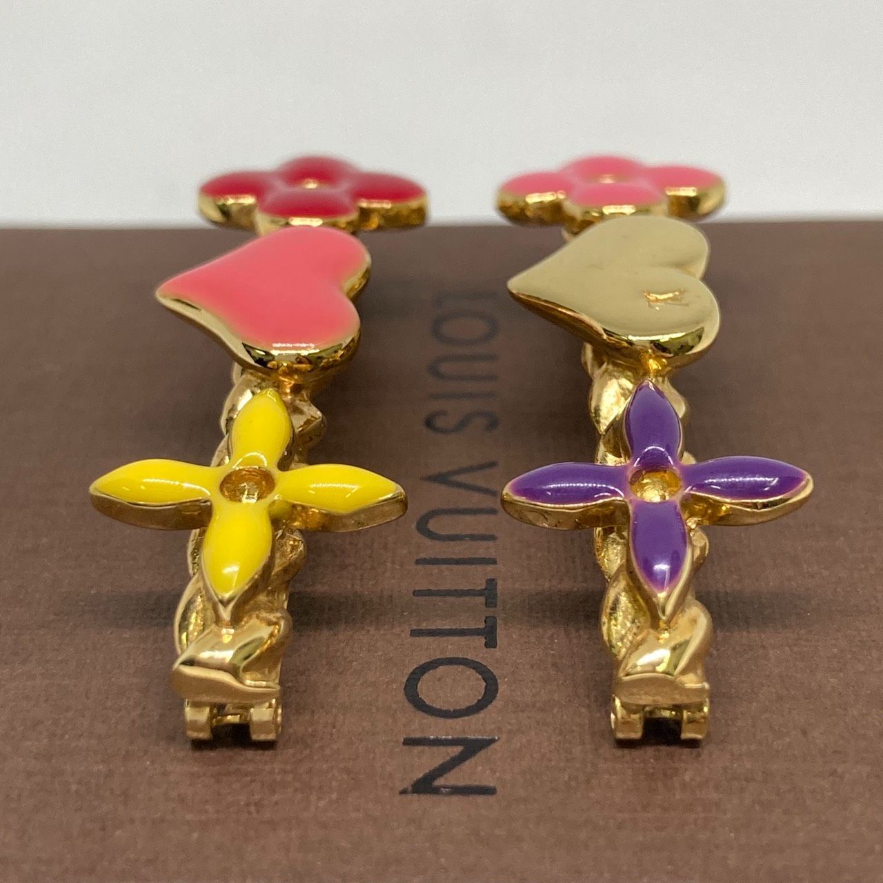 LOUIS VUITTON】ルイヴィトン スウィートモノグラム バレッタ ヘアピン