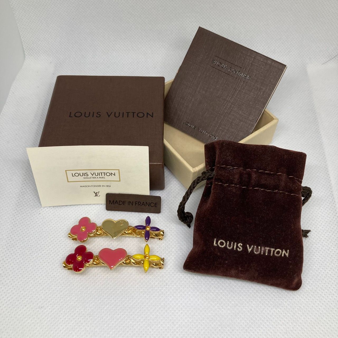 LOUIS VUITTON】ルイヴィトン スウィートモノグラム バレッタ ヘアピン