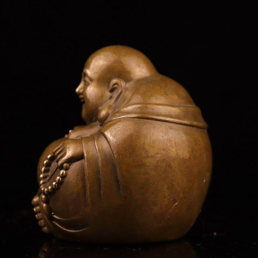 弥勒仏 置物 銅製 工芸品 美術品 置物 - メルカリ