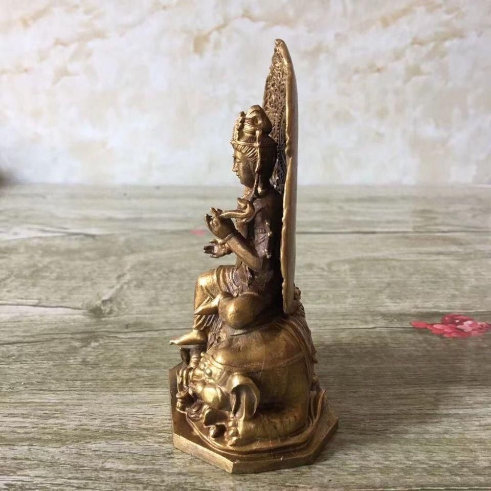 普賢菩薩青獅白象乗騎 仏像 装飾品 工芸品美術品 置物 - メルカリ