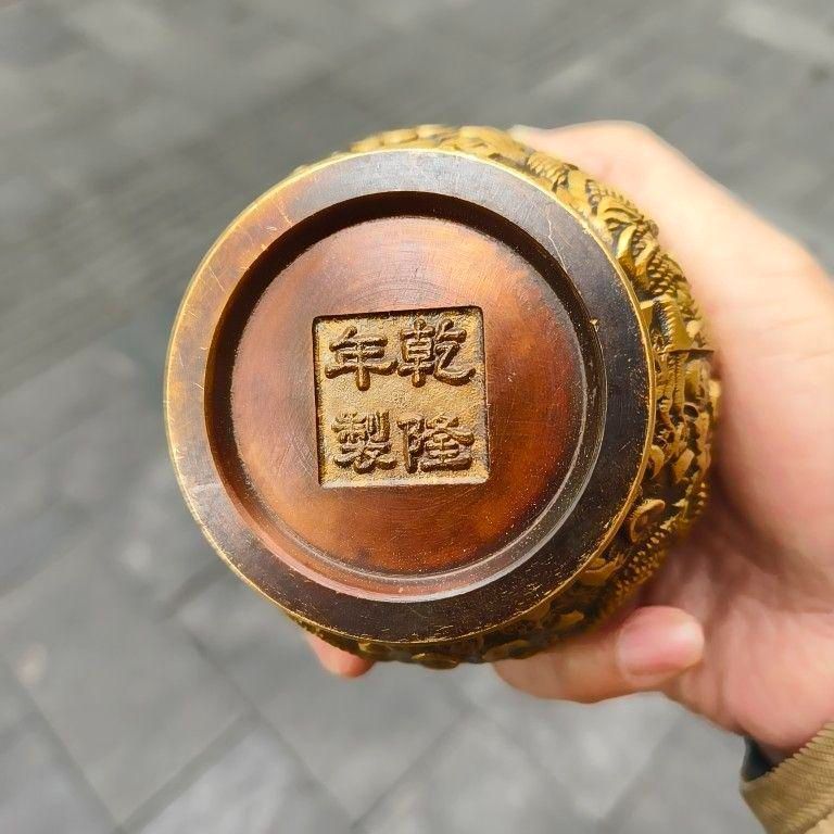 双龍強奪宝 銅壺 聚宝盆 装飾品 現代工芸品美術品 置物 - メルカリ