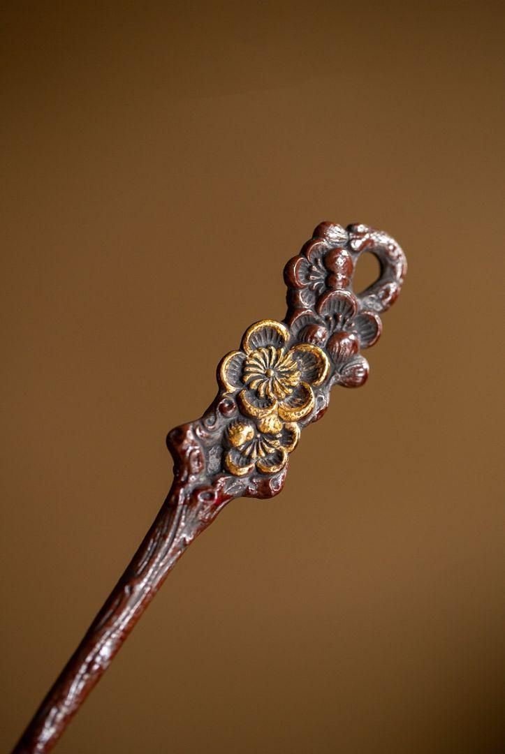 梅の花の手浮彫り茶則 茶杓 新品未使用 茶道具 - メルカリ