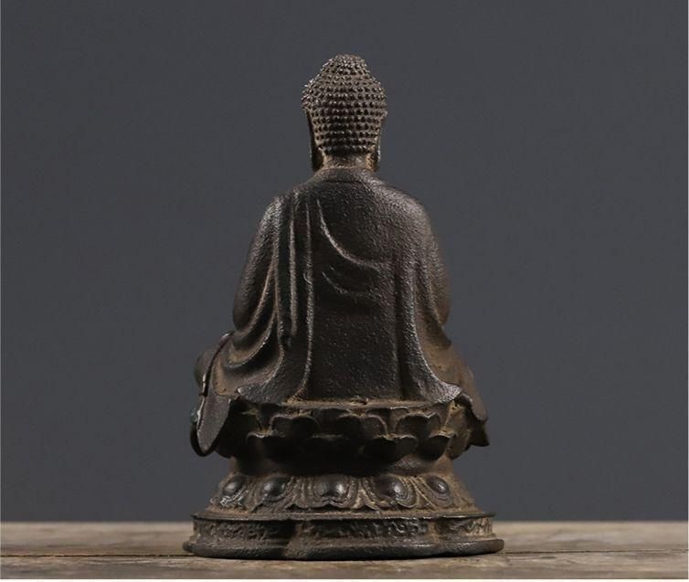 鉄器 鉄仏 蓮華座釈迦像 工芸品 美術品 置物 - メルカリ