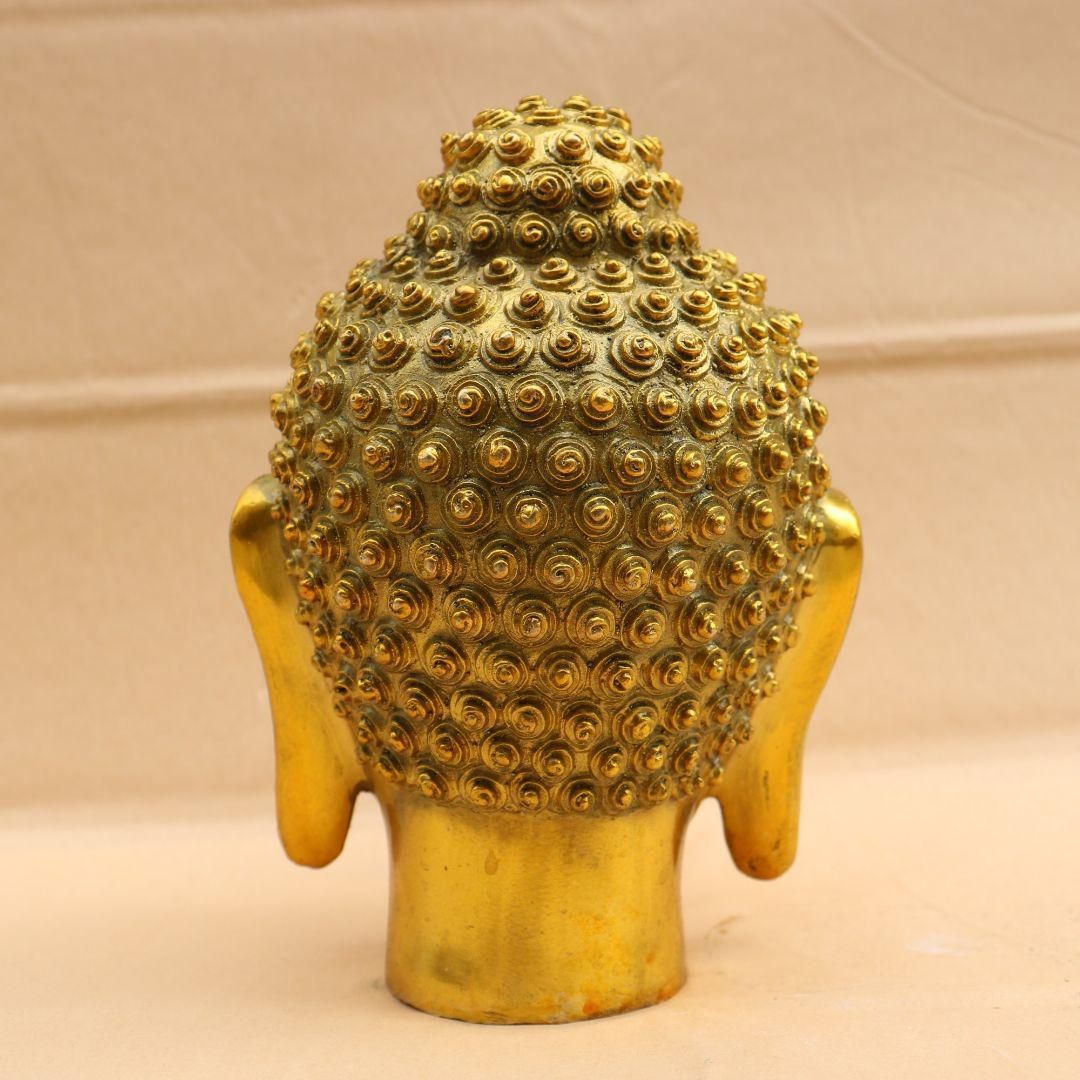 仏光が如来仏頭 工芸品 美術品 置物 - メルカリ