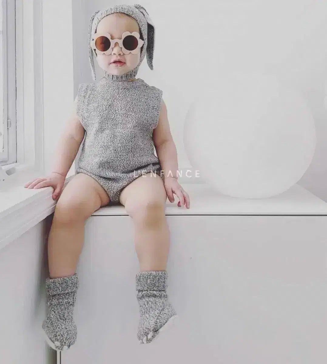 ウーフ バニー ロンパース ハット セット 18-24