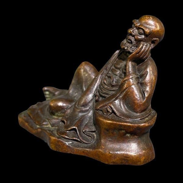 銅 細工 達磨静思文鎮圧紙 茶寵 茶台仏像 置物 - メルカリ