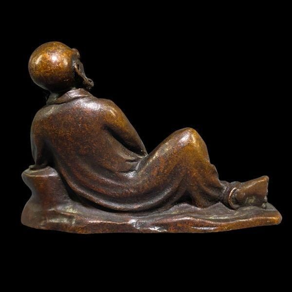 銅 細工 達磨静思文鎮圧紙 茶寵 茶台仏像 置物 - メルカリ