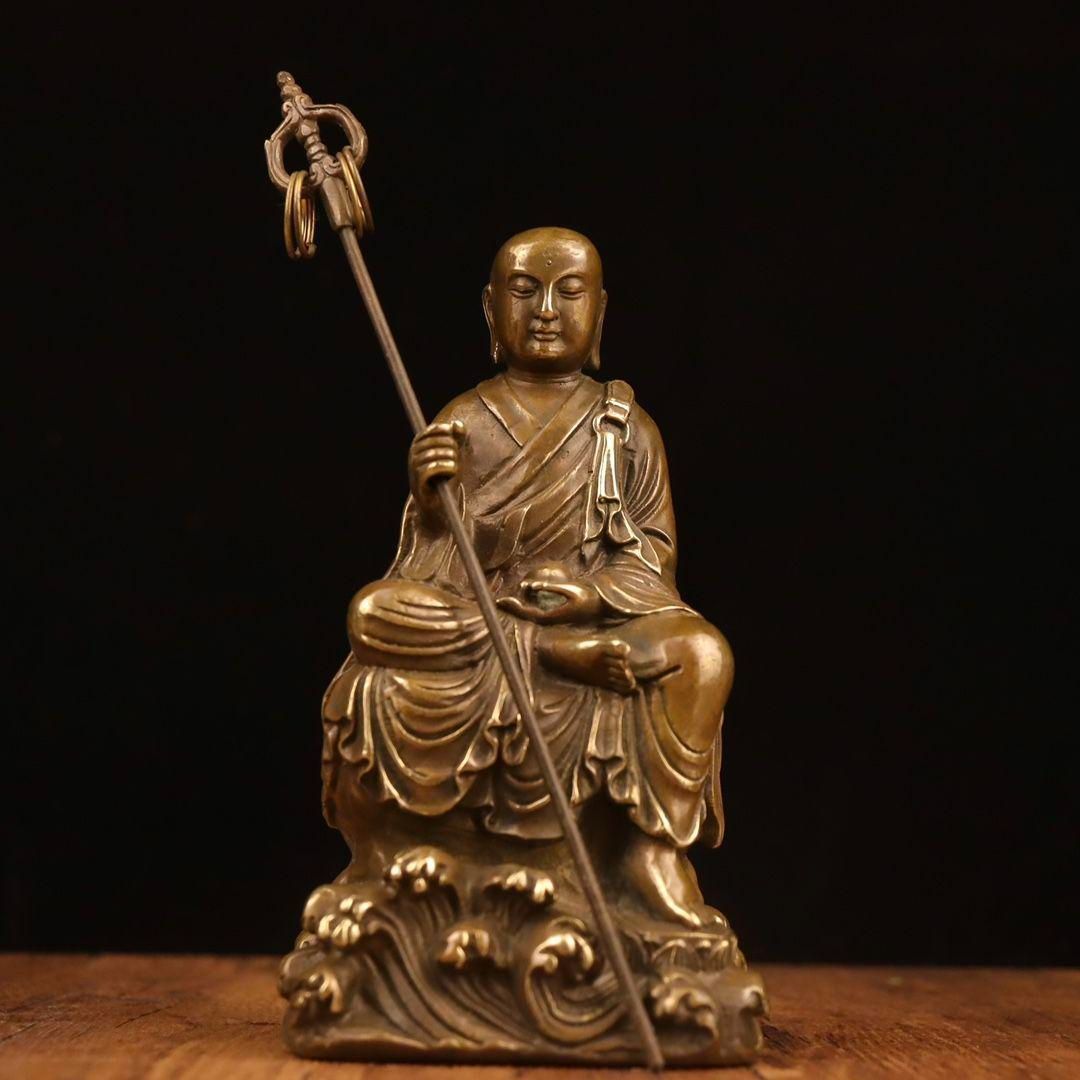 地蔵 菩薩 観音 銅製 仏像 彫刻 置物 開運 風水 鎮宅辟邪