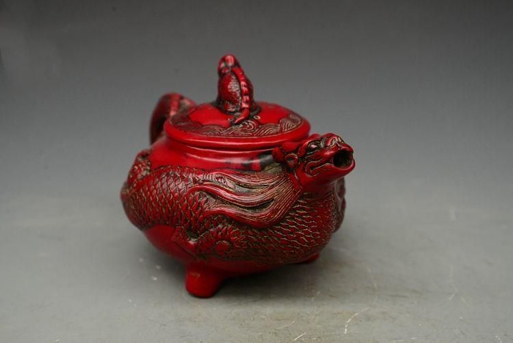 竜の壺を彫るの 装飾品 置物