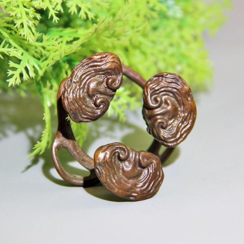 銅 細工 茶道具 香道具 蓋置 霊芝3羽 置物 - メルカリ