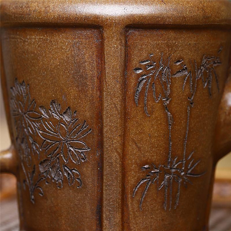 中国茶器 梅蘭竹菊 茶壺 紫砂 茶色 こげ茶色 中国茶文化 茶道 WWW_OPDRERGINERDOGAN_COM