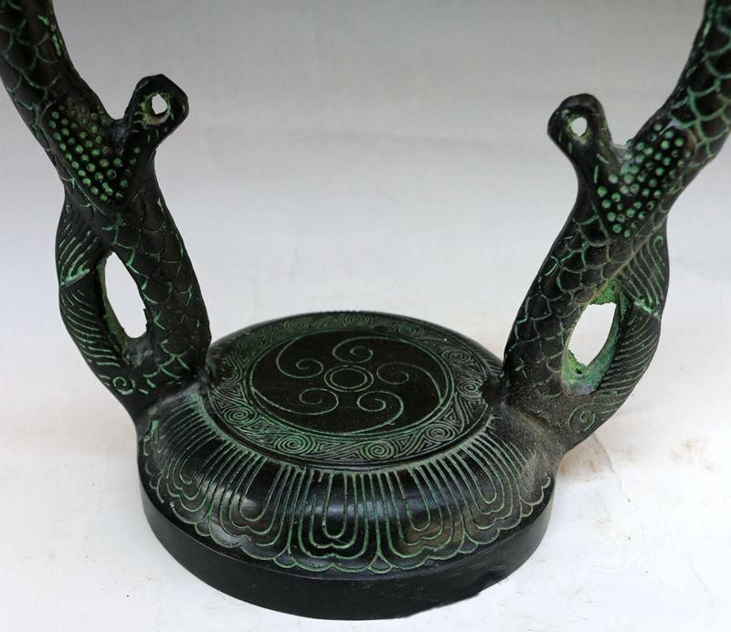 青銅器 双竜鐘曽侯乙編鐘 装飾品 現代工芸品 美術品 置物 - メルカリ