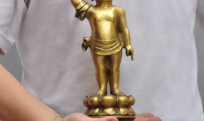 仏像 釈迦誕生仏 銅製 立像 お釈迦様 置物 仏具 お釈迦さま像 - メルカリ