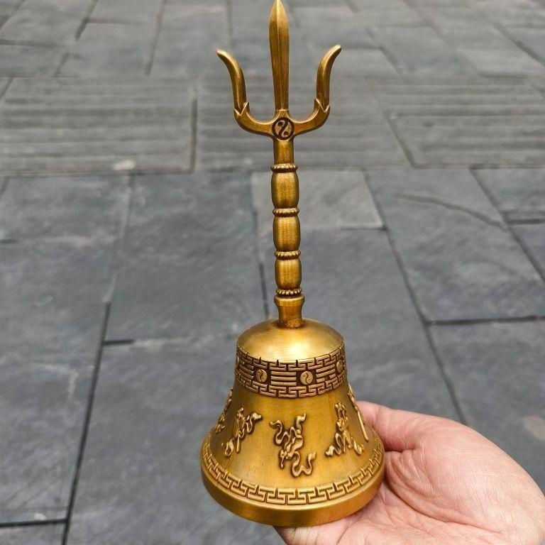 銅製 法器 三清揺鈴 太極八卦鈴 開運 風水 装飾品 工芸品 置物 法器 太極八卦鈴 工芸品 美術品 置物 - メルカリ