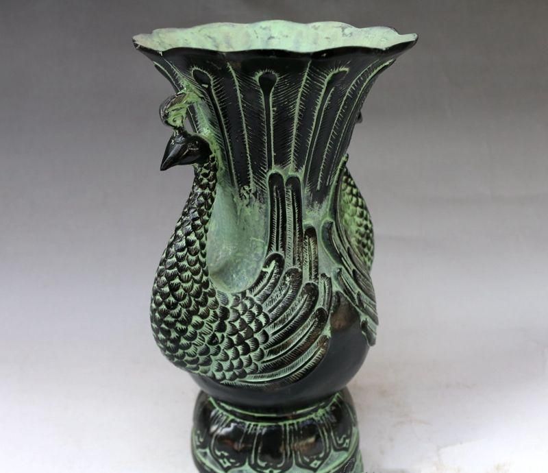 青銅器  孔雀花瓶  丹鳳杯  装飾品 現代工芸品 美術品 置物 青銅器 孔雀花瓶 丹鳳杯 装飾品 現代工芸品 美術品 置物