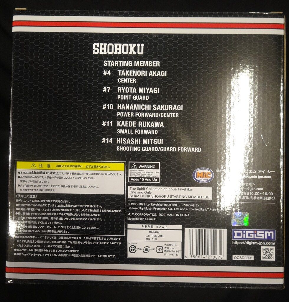 エムアイシー The Spirit Collection One and Only SLAM DUNK SHOHOKU STARTING MEMBER SET PVC