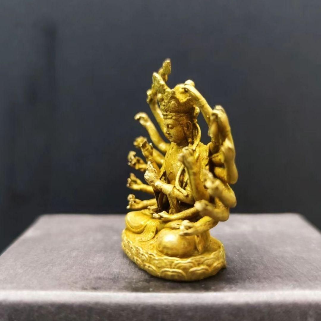 銅器 準提菩薩仏像 置物 仏像 彫刻 開運 風水 仏教美術 - メルカリ