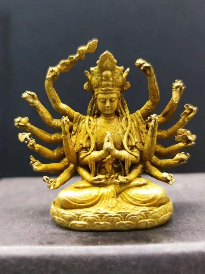 銅器 準提菩薩仏像 置物 仏像 彫刻 開運 風水 仏教美術 - メルカリ