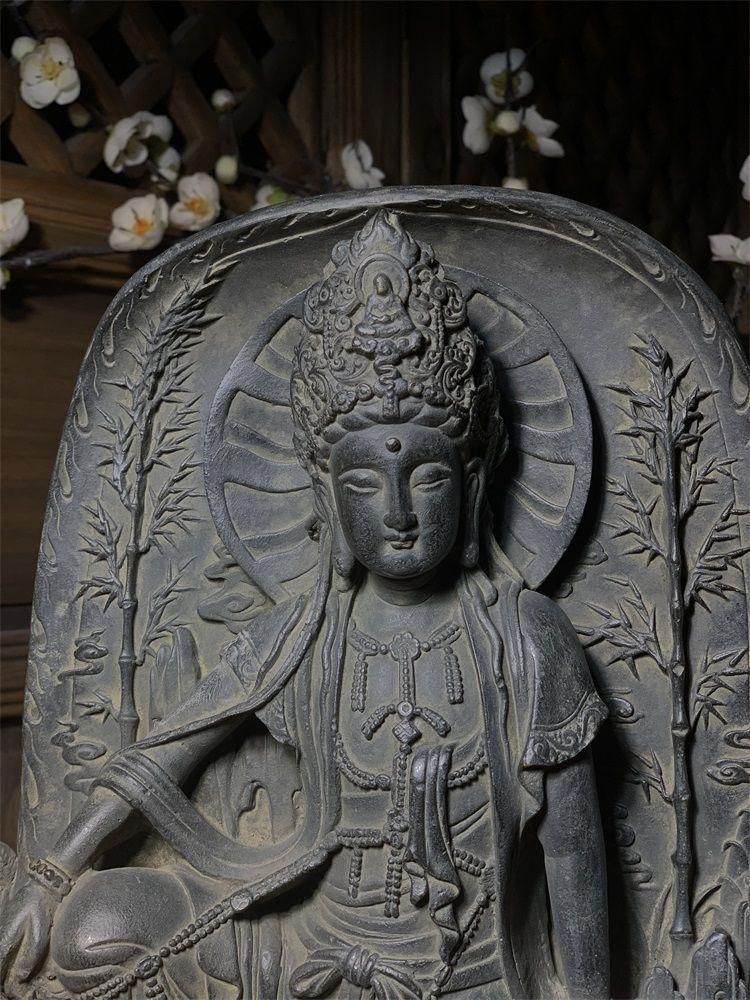 石像 石仏 紫竹自在観音 工芸品 美術品 置物 石像 石仏 紫竹自在観音 工芸品 美術品 置物 - メルカリ