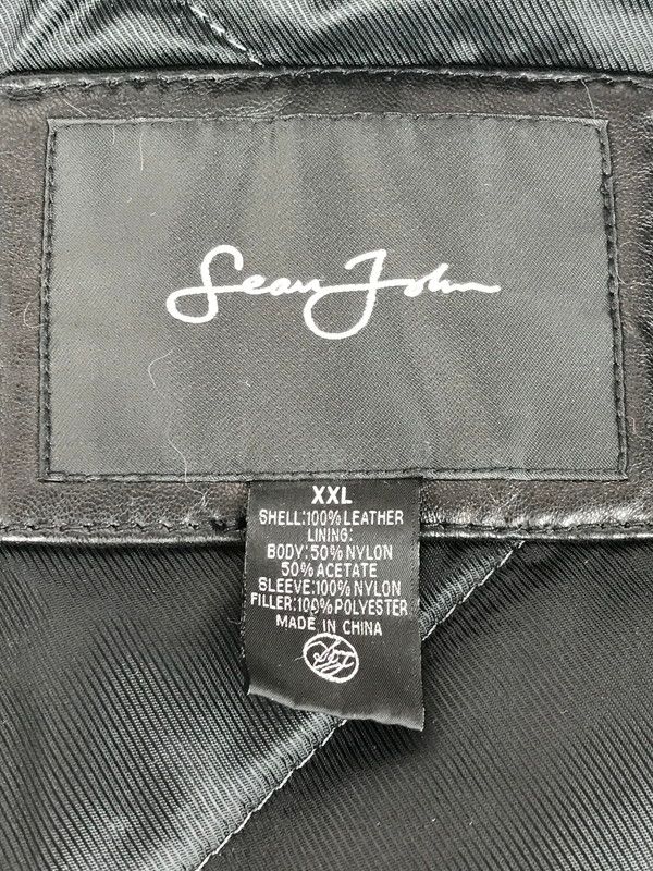 現状渡し品】Sean John ショーンジョン LEATHER JACKET ファー付き