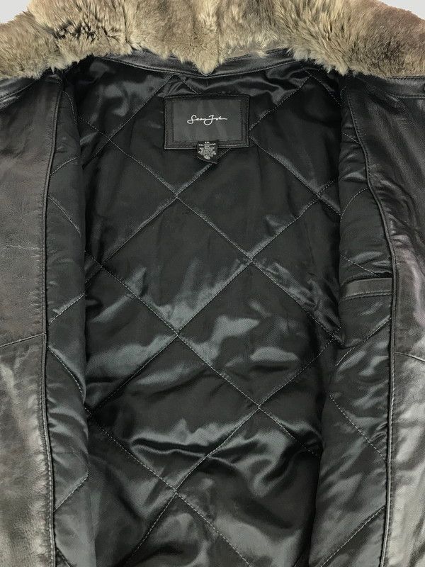 SEAN JOHN ファー付きジャケット 現状渡し品】Sean John ショーンジョン LEATHER JACKET ファー付き
