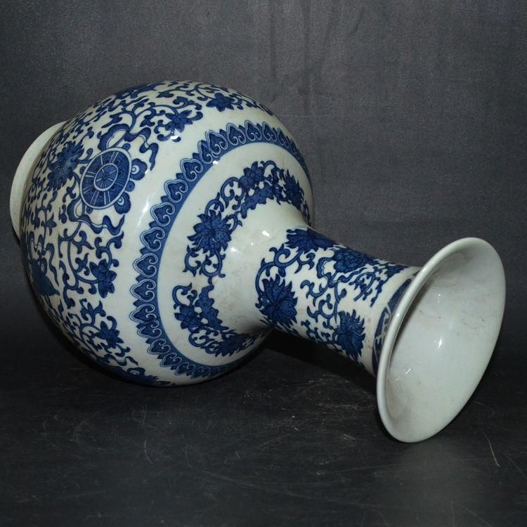 青花八宝纏枝蓮賞瓶 景徳鎮 陶磁器 装飾品 工芸品 美術品 置物 - メルカリ