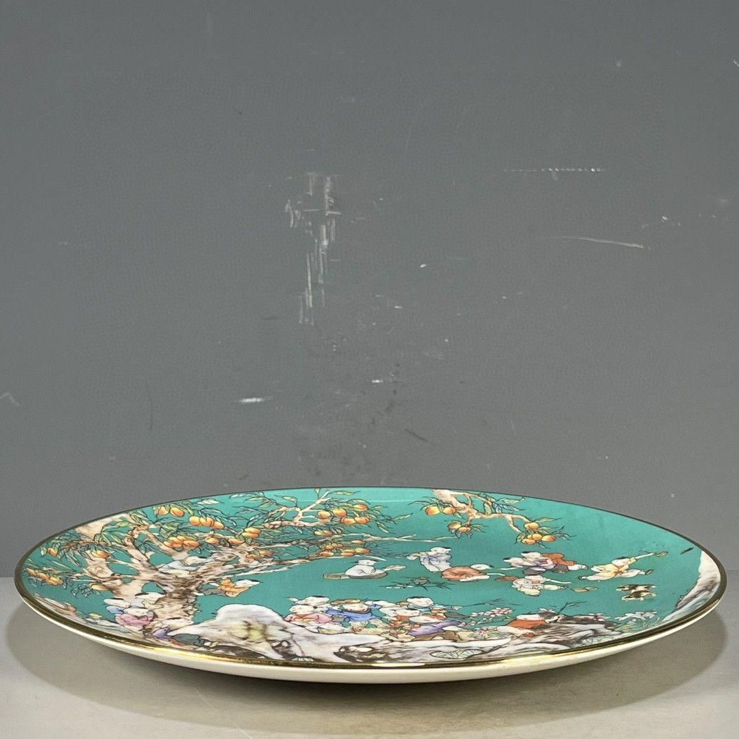 清乾隆粉彩嬰戯図賞盤 景徳鎮 陶磁器 装飾品 現代工芸品 美術品 置物